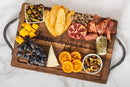 Personalized Walnut Cutting Board / Serving Tray with Optional Iron Handles