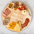 Personalized Oak Lazy Susan with Galvanized Steel Band