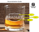 Wedding Party On the Rocks Glass with Personalization (10.5oz)