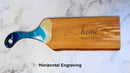 Tunisian Twist Olive Wood Ocean Resin Charcuterie Board (24"x7")