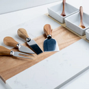 Acacia and Marble Serving Platter